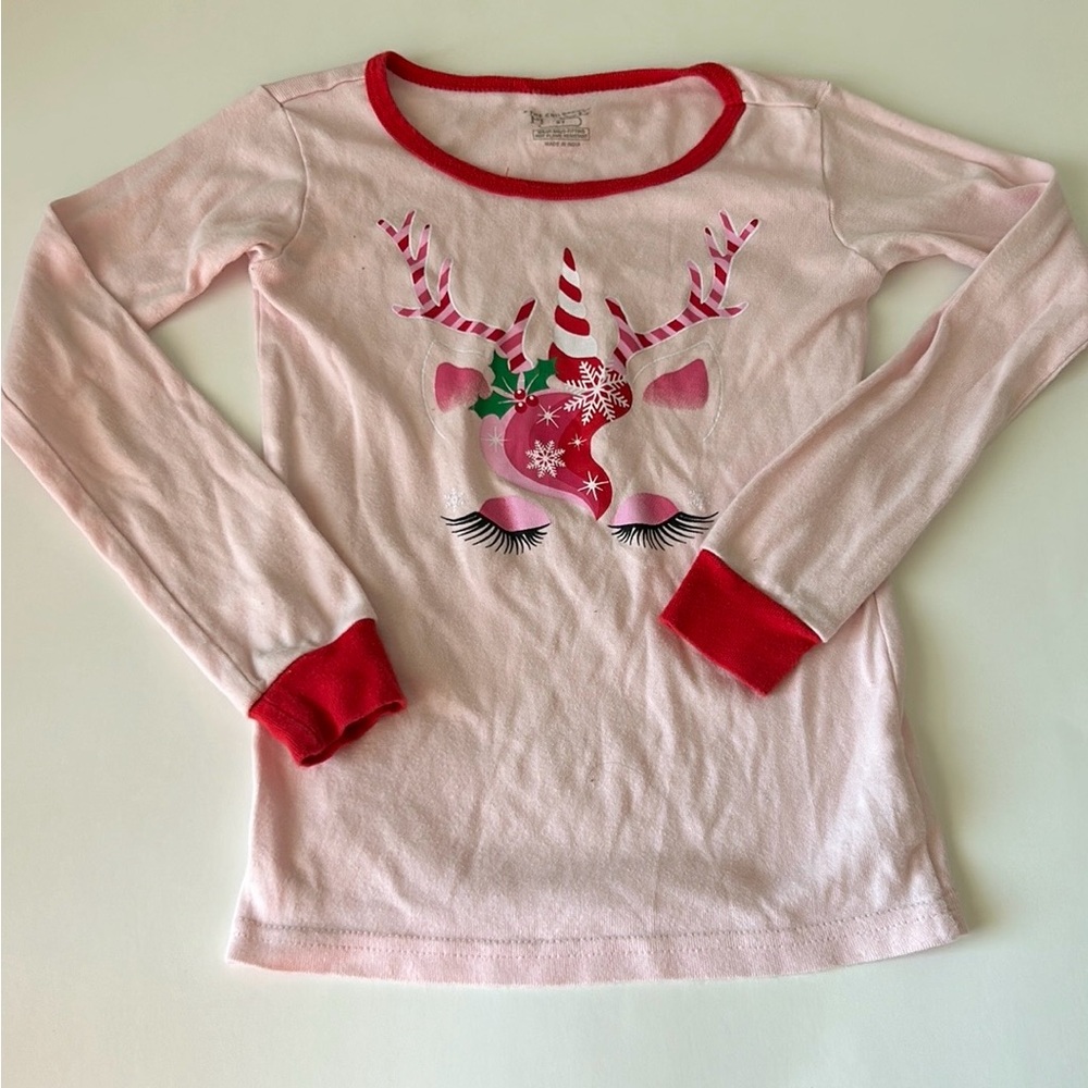 🎄 Unicorn Reindeer Christmas 100% Cotton Long Sleeve Short